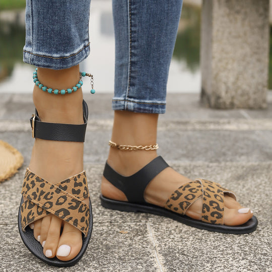 Damen Komfortable Riemensandalen mit modischem Lochmuster EB