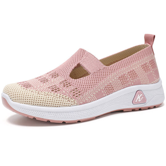 Damen Leichte Slip-On Sneakers mit flexibler Sohle und atmungsaktivem Obermaterial EB