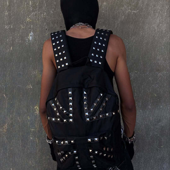 Damen Stilvolle Rucksack mit Nieten-Design EB