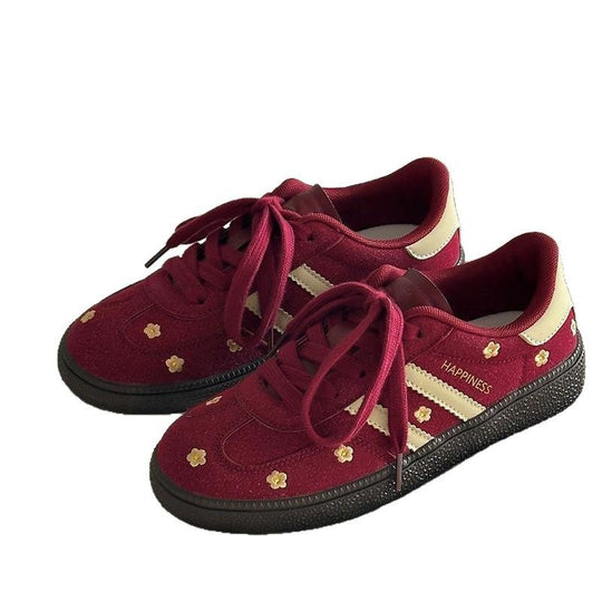Damen Sneakers mit floralem Design und atmungsaktiver Oberfläche EB