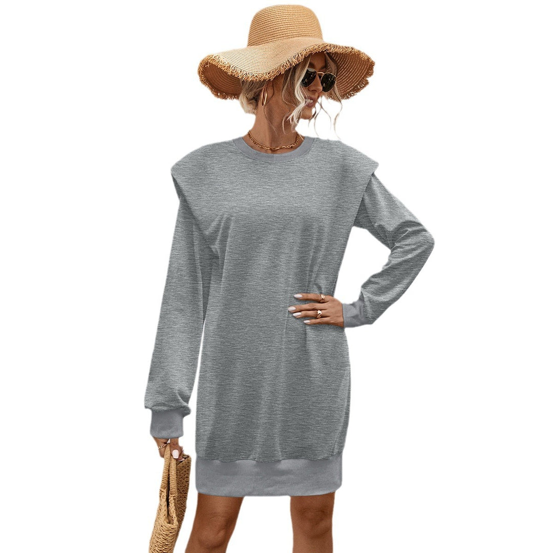 Damen Sweatkleid mit lässigem Schnitt und oversized Schultern EB