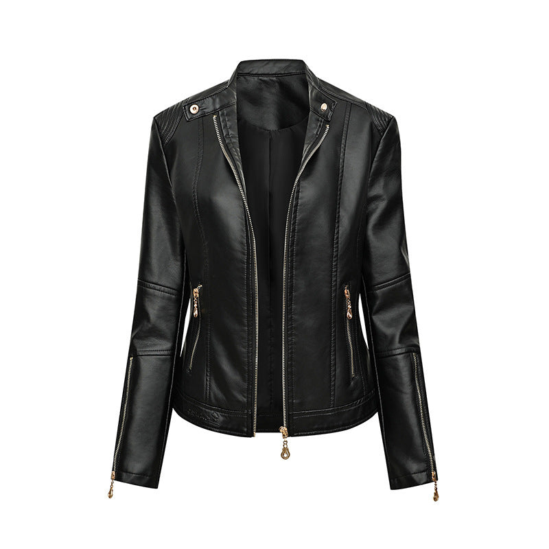 Damen Kunstlederjacke im Biker-Stil EB