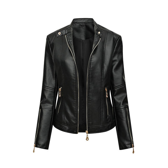 Damen Kunstlederjacke im Biker-Stil EB