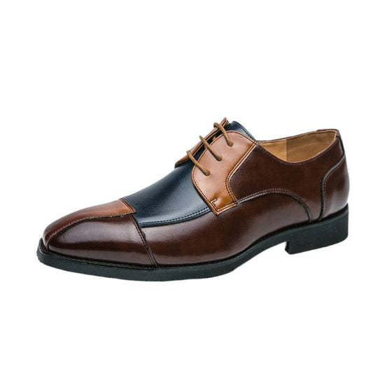 Herren Elegante Schnürschuhe mit zweifarbiger Lederoptik EB