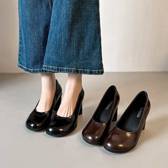Damen Komfortable Pumps mit elegantem Blockabsatz EB