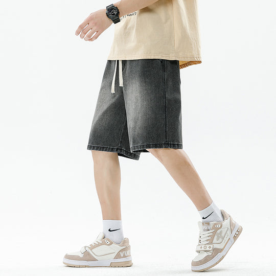 Herren Denim-Shorts mit lässigem Farbverlauf EB