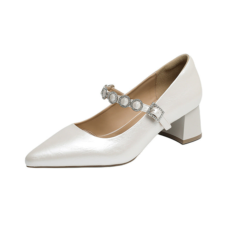 Damen Glamouröse Slingback-Pumps mit funkelnder Schnallen-Applikation EB