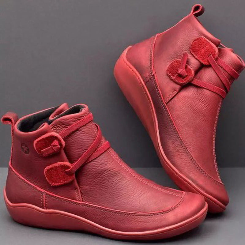 Damen Elegante stiefeletten mit praktischem Schnallen-Design EB