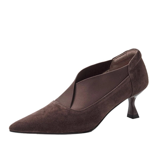 Damen elegante spitze Absatzschuhe mit geschwungenem Design EB