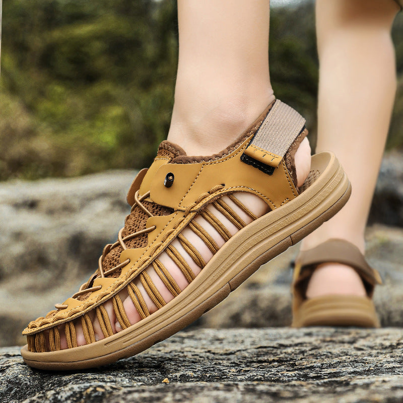 Damen Sportliche Freizeitsandalen mit atmungsaktiver Oberflächenstruktur und rutschfester Sohle EB