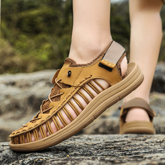 Damen Sportliche Freizeitsandalen mit atmungsaktiver Oberflächenstruktur und rutschfester Sohle EB
