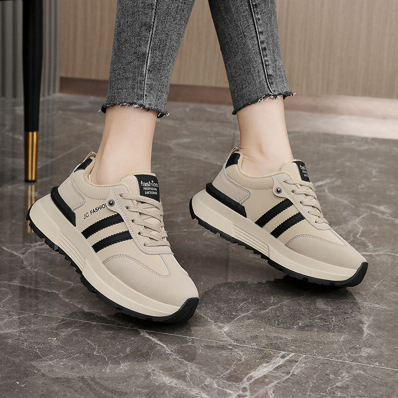 Damen Modische Sneakers mit dämpfendem Sohlenprofil und kuscheligem Innenfutter EB