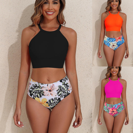 Damen Sportliches High-Waist Bikini-Set EB
