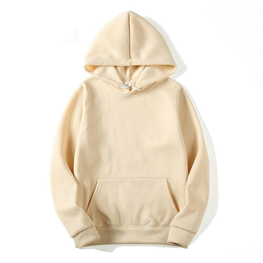 Unisex schlichter Kapuzenpullover mit Kängurutasche, gerippten Bündchen und relaxed Fit EB