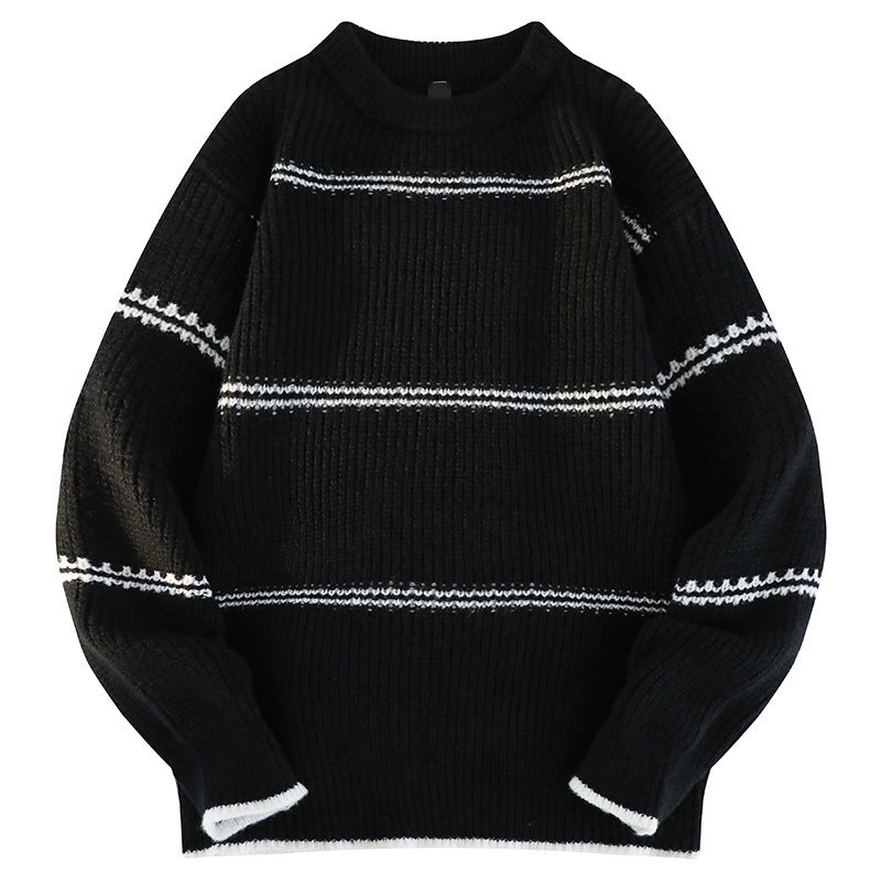 Damen Kuscheliger Strickpullover mit streifendem Design EB
