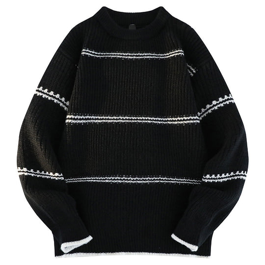 Damen Kuscheliger Strickpullover mit streifendem Design EB