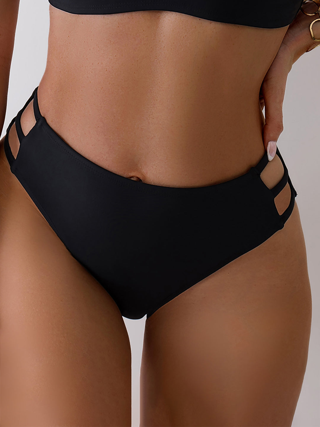 Damen Hochgeschnittene Rüschen-Bikinihose EB