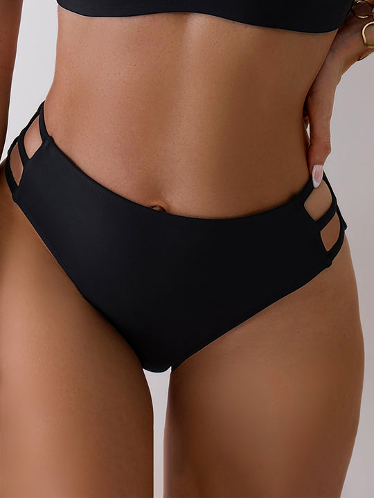 Damen Hochgeschnittene Rüschen-Bikinihose EB