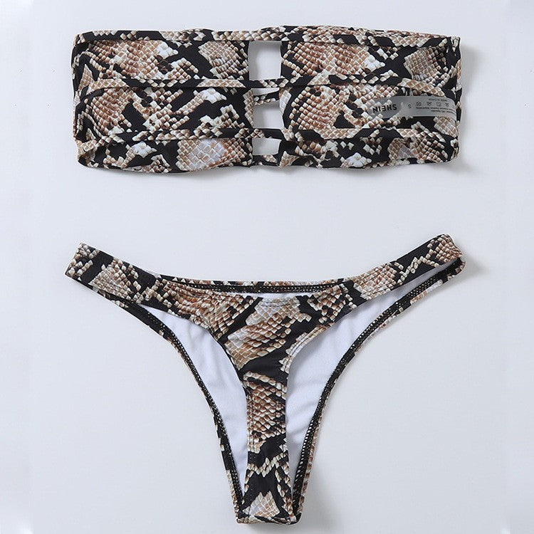 Damen Bandeau-Bikini mit innovativem Cut-Out EB