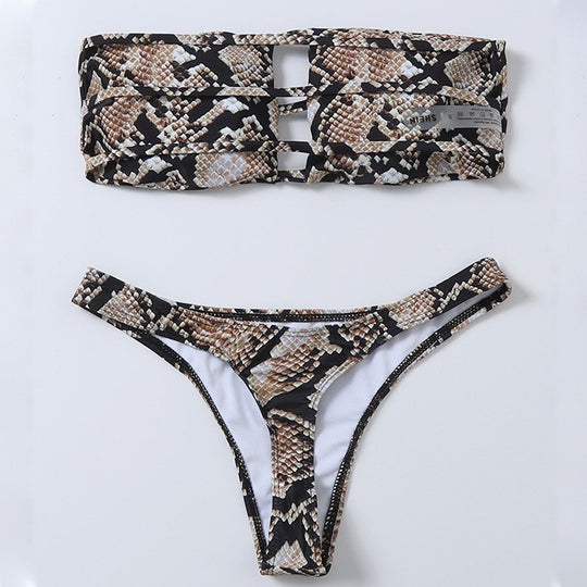 Damen Bandeau-Bikini mit innovativem Cut-Out EB