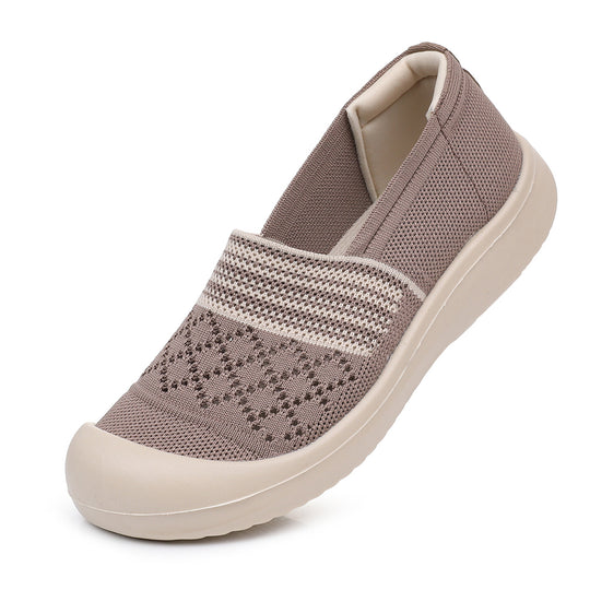 Damen Atmungsaktive und komfortable Slip-On Schuhe mit elastischem Einsatz EB