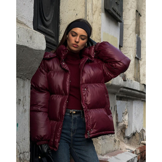 Damen Steppjacke mit glänzender Oberflächenstruktur EB