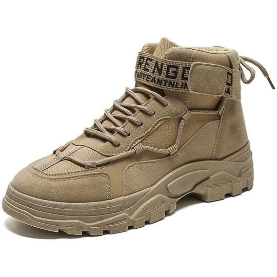 Damen Sportliche High-Top Stiefel mit robustem Sohlenprofil EB