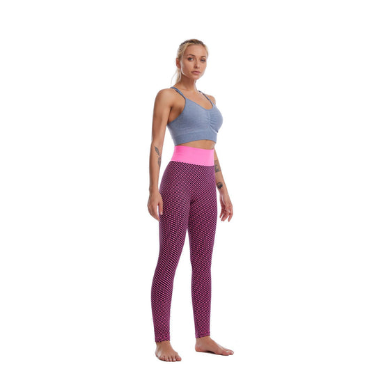 Damen Hochwertige Sport-Leggings mit elastischem Bund und modernem Muster EB