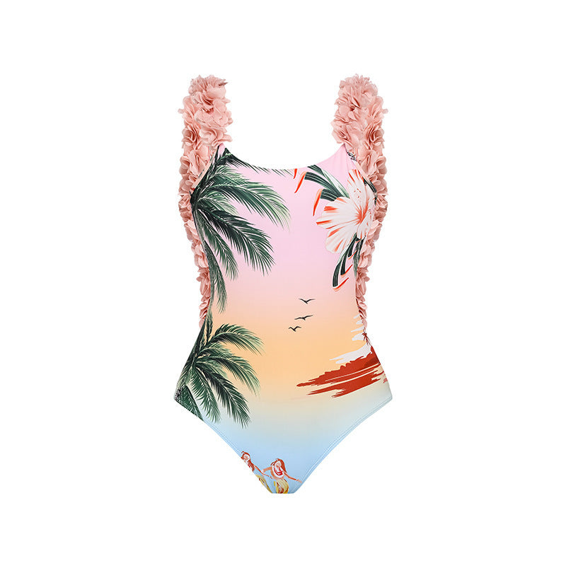 Damen Bikiniset mit hochwertigem Flowerprint und verstellbaren Trägern EB