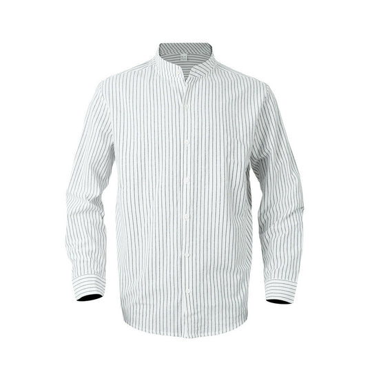 Herren Langarmhemd mit strukturiertem Design und eleganter Knopfleiste EB