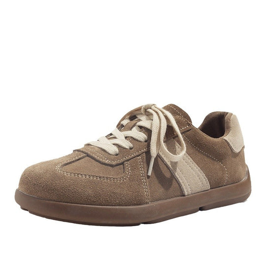 Damen Bequeme Freizeitsneaker aus hochwertigem Wildleder mit rutschfester Sohle EB