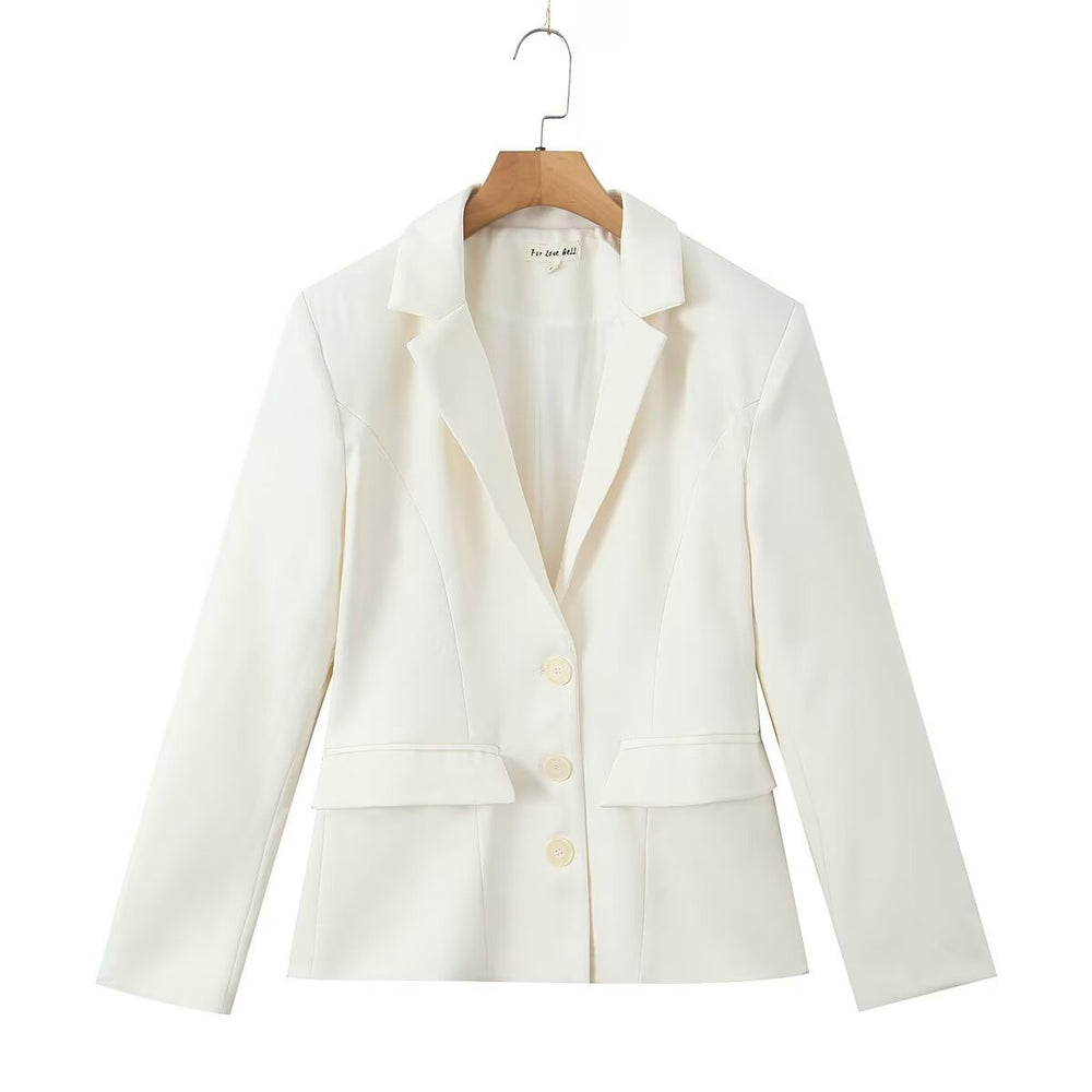 Damen elegante Blazerjacke mit praktischen Taschen und hochwertiger Verarbeitung EB