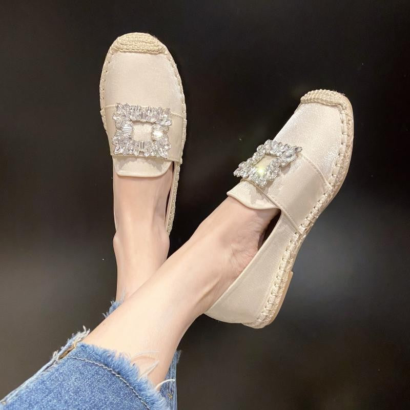 Damen Espadrilles mit glitzernden Applikationen und komfortablem Fußbett EB