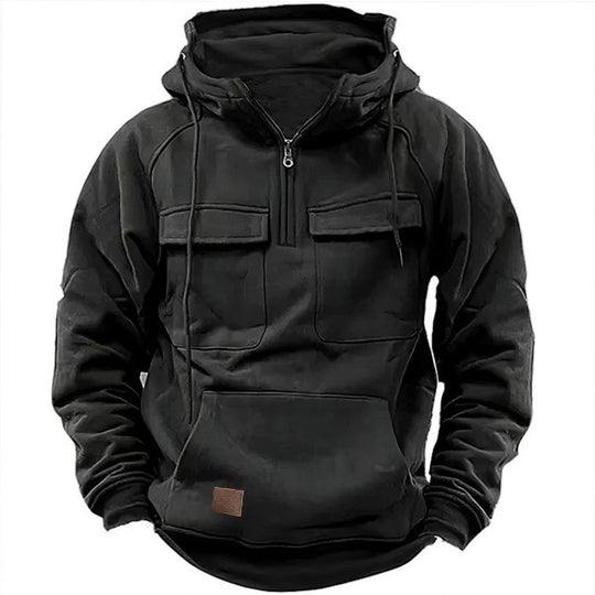 Herren funktionale Kapuzenpullover mit praktischen Taschen EB