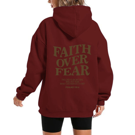 Damen Kapuzensweater mit motivierendem Schriftzug und bequemem Schnitt EB