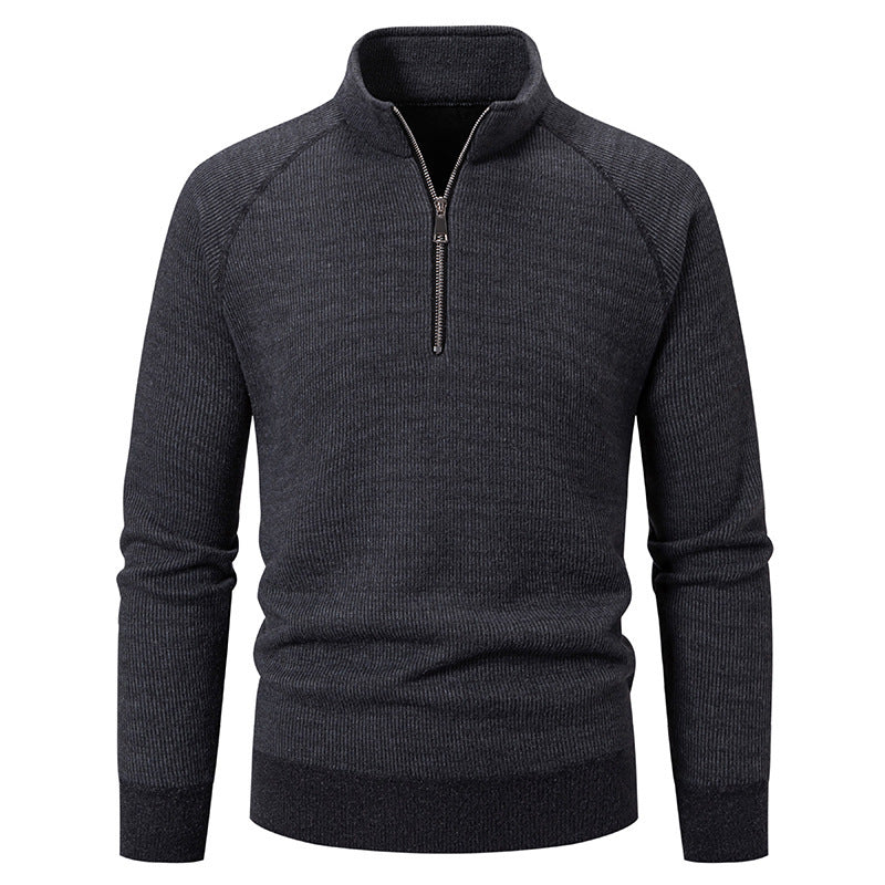 Herren Pulli mit modernem Reißverschluss und Raglanärmeln EB