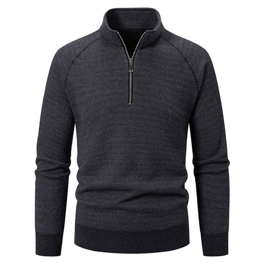 Herren Pulli mit modernem Reißverschluss und Raglanärmeln EB