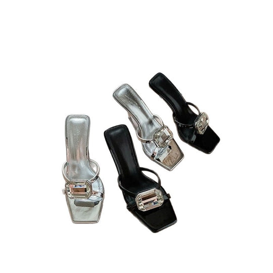 Damen elegante High Heels mit funkelndem Schmuckdetail EB