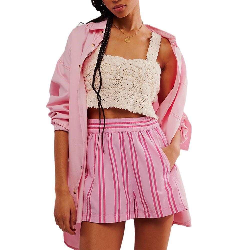 Damen Sommerliche Streifen-Shorts EB