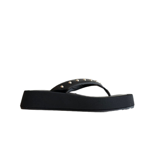 Damen modische Zehentrenner-Sandalen mit luxuriösem Nieten-Detail EB