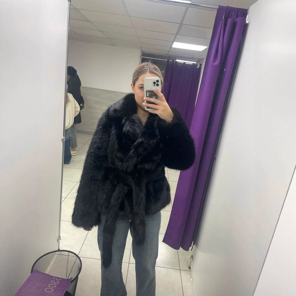 Damen Eleganter Trend-Faux-Fur-Bolero EB