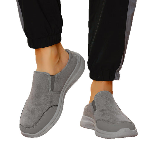 Damen Bequeme Freizeit-Slipper aus hochwertigem Velours EB