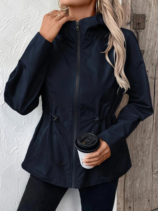 Damen knielange Funktionsjacke mit verstellbarem Bund EB