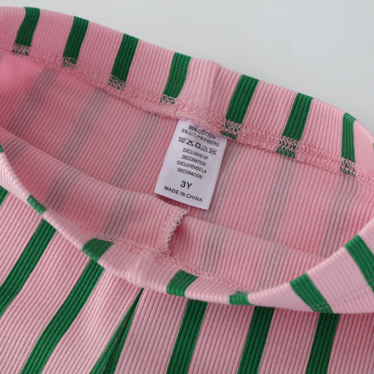 Damen Schlaghosen mit buntem Streifenmuster EB