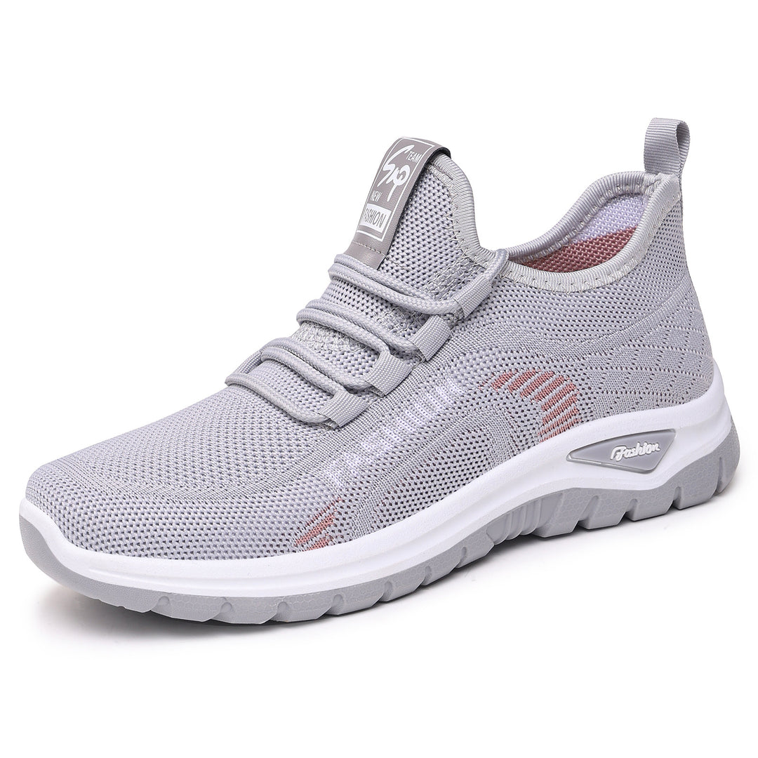 Damen Sportliche Sneaker mit elastischem Strickoberteil und dämpfender Sohle EB