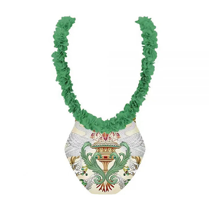 Damen Badeanzug-Set mit floraler Rüschendekoration und elegantem Maxirock EB