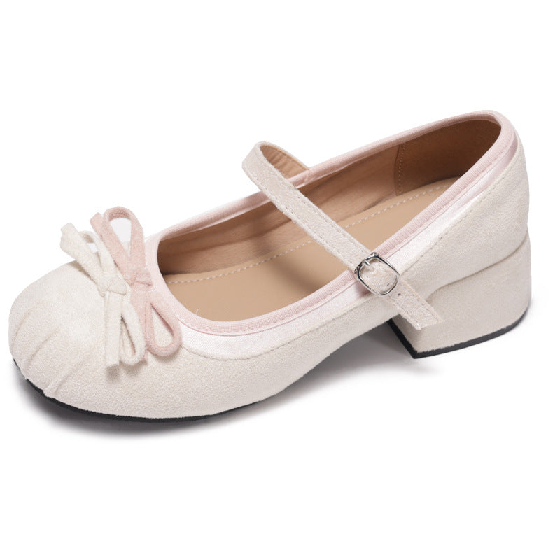 Damen Ballerinas mit zierlichem Riemchen und eleganter Schleifenapplikation EB