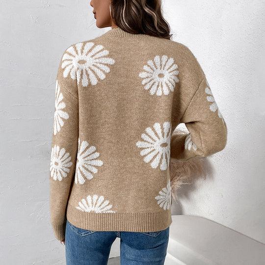 Damen Pullover mit floralen Motiven EB