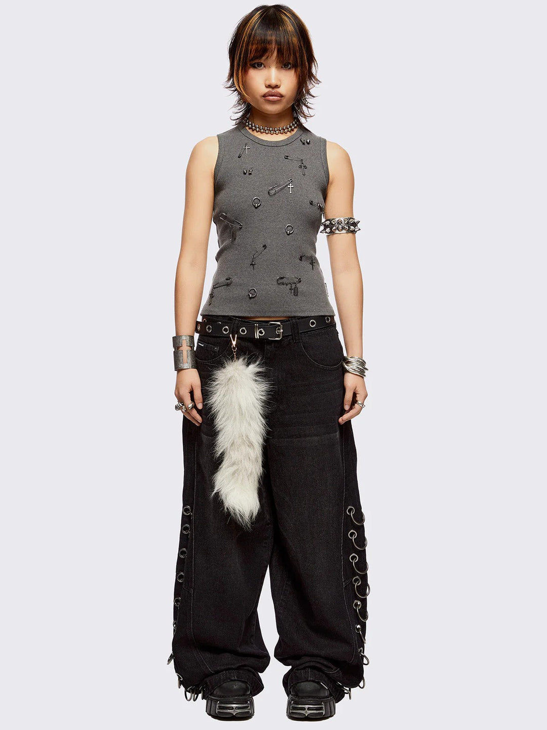 Damen figurbetontes T-Shirt mit hochwertigem Detail EB