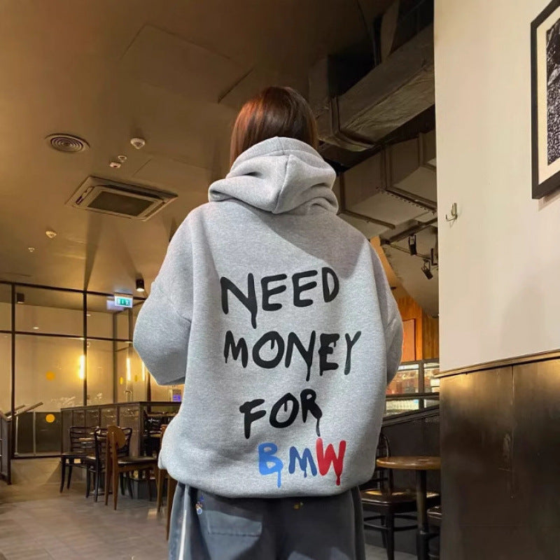 Damen Oversized Hoodie mit stylischem Schriftzug EB